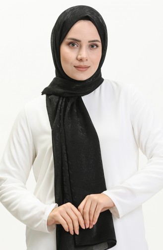 Kazayağı desen Carmen Şal 70230-02 Siyah 70230-02