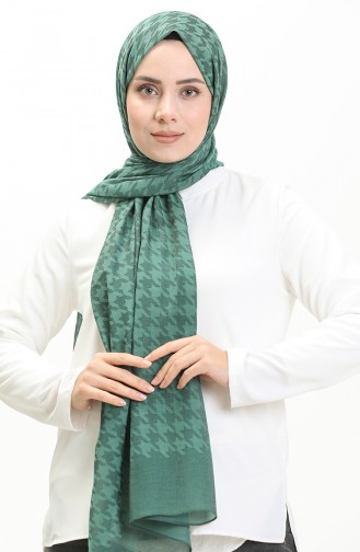 Kazayağı desen Carmen Şal 70230-04 Yeşil 70230-04