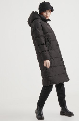 Hooded Puffer Coat 8006-01 Black 8006-01