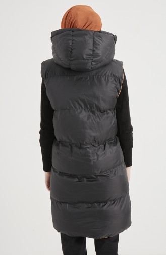 Gilet Matelassé Double Couleurs 9014-02 Tabac Noir 9014-02