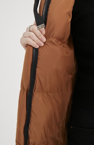 Gilet Matelassé Double Couleurs 9014-02 Tabac Noir 9014-02