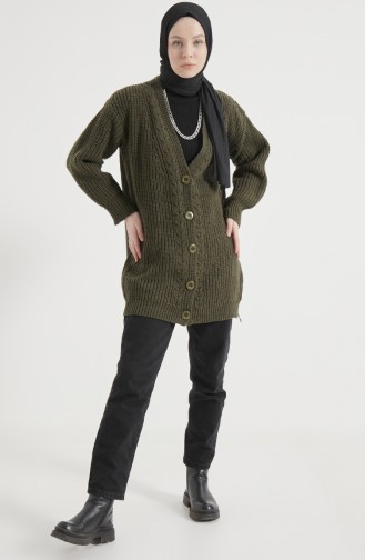 Khaki Strickjacke 0003-10