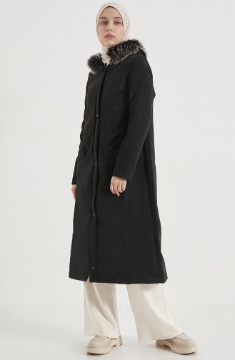 معطف طويل أسود 4017-01
