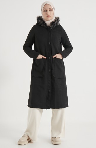 معطف طويل أسود 4019-01