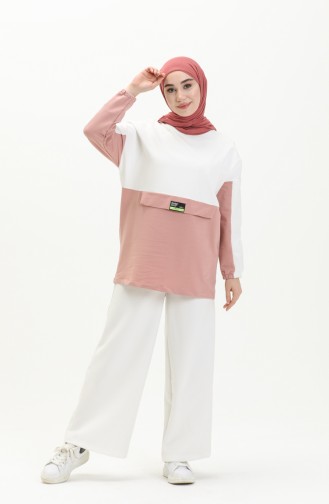 Color Block Sweatshirt 55721-03 white Powder 55721-03