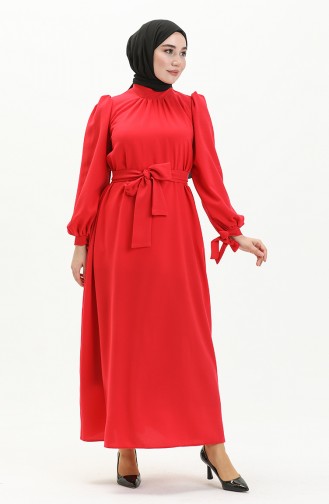 Robe Ceinturée 80153A-01 Corail 80153A-01