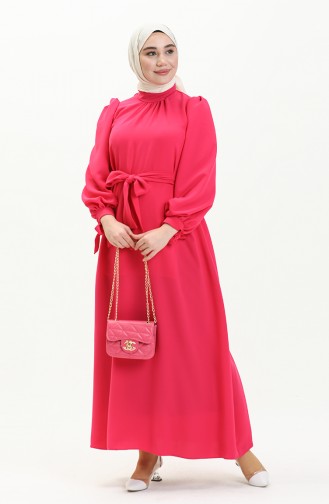 Belted Dress 80153A-03 Fuchsia 80153A-03