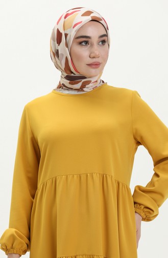 Ruffled Dress 1834-05 Mustard 1834-05