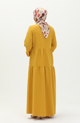 Ruffled Dress 1834-05 Mustard 1834-05