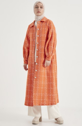 معطف طويل برتقالي 14016