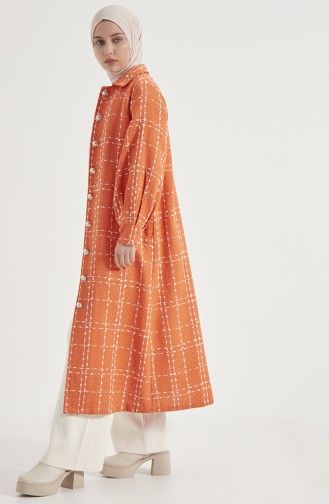 معطف طويل برتقالي 14016
