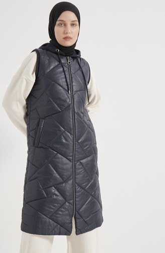 Hooded Quilted Vest 0002-01 Dark Blue 0002-01