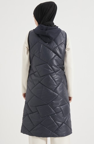 Hooded Quilted Vest 0002-01 Dark Blue 0002-01