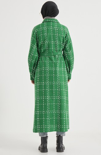 معطف طويل أخضر حشيشي 14015