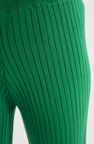 Triko Piliseli Pantolon 0026-02 Zümrüt Yeşili