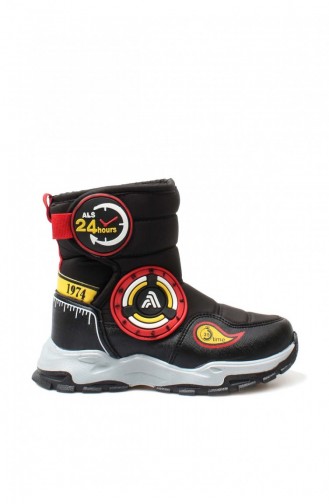 Unisex Çocuk Spor Bot 598Sfa2221 Siyah Kırmızı