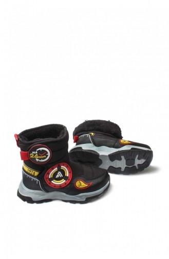 Unisex Çocuk Spor Bot 598Sfa2221 Siyah Kırmızı