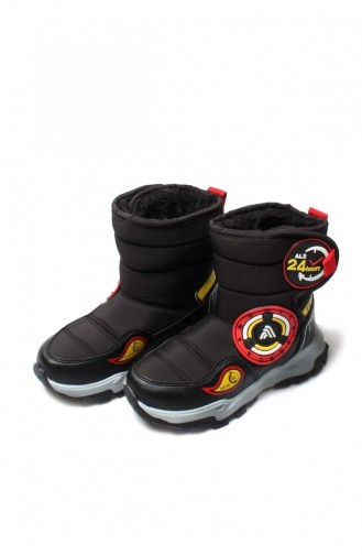 Unisex Çocuk Spor Bot 598Sfa2221 Siyah Kırmızı