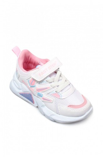 Unisex Çocuk Sneaker Ayakkabı 598Xca049 Beyaz Pembe