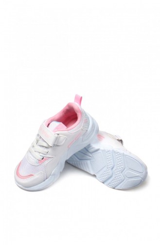 Unisex Çocuk Sneaker Ayakkabı 598Xca049 Beyaz Pembe