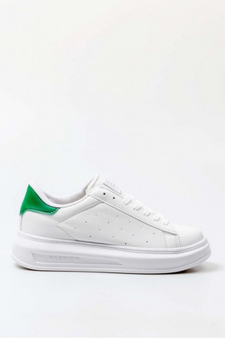 Kadın Sneaker Ayakkabı 666Zaf1560 Beyaz Yeşil