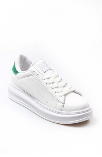 Kadın Sneaker Ayakkabı 666Zaf1560 Beyaz Yeşil