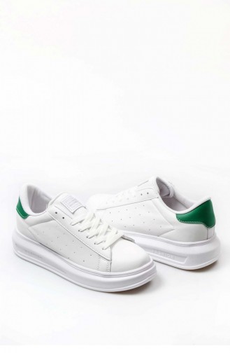 Kadın Sneaker Ayakkabı 666Zaf1560 Beyaz Yeşil