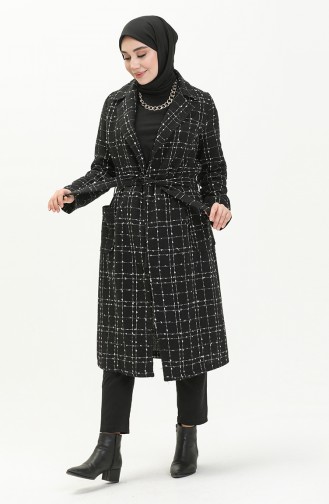 Tweed Belted Cape 6036A-02 Black 6036A-02