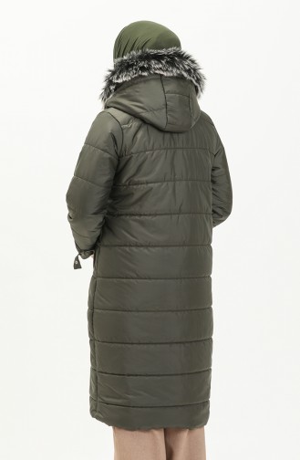 Hooded Quilted Coat 6002-03 Khaki 6002-03