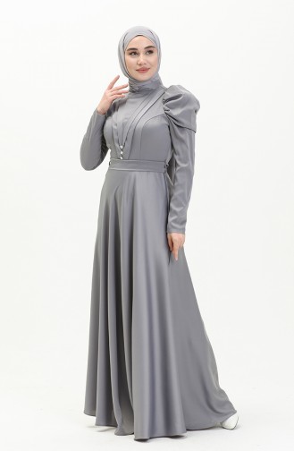 Grau Hijab-Abendkleider 3969