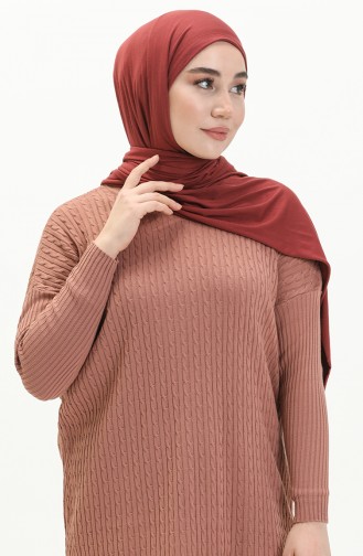 Trikot Strickmuster Tunika-Hose Zweiteiler 3345-14 Rosa 3345-14