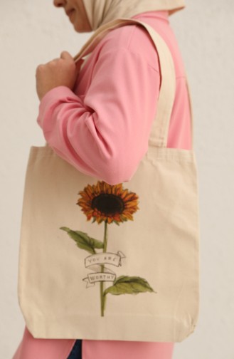 Çınar Shoulder Bag 0607 Cream 0607