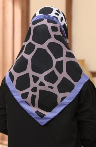 إيشارب منقوش سوفت  1001-08 بنفسجي 1001-08