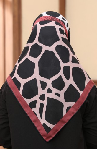 إيشارب منقوش سوفت 1001-11 أحمر غامق 1001-11