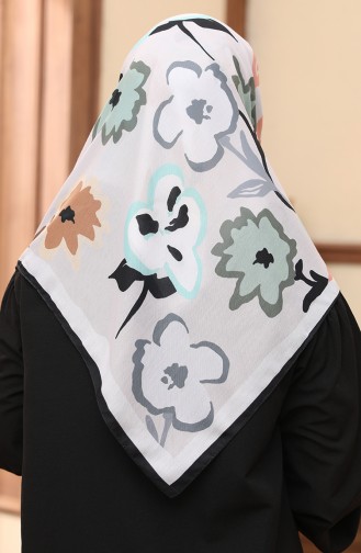 Patterned Soft Scarf 1002-02 Mint Green 1002-02