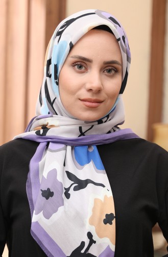 Patterned Soft Scarf 1002-03 Lilac 1002-03