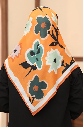 Patterned Soft Scarf 1002-09 Orange 1002-09