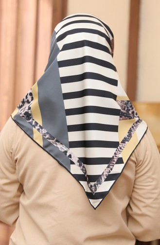 Patterned Twill Scarf 3003-08 Cream 3003-08