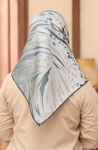 Patterned Twill Scarf 3007-01 Khaki 3007-01