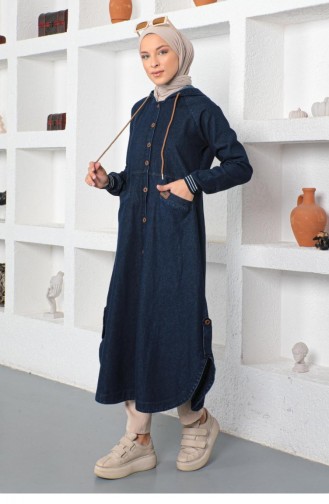 Dark Jeans Blue Mantel 14057