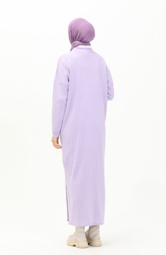 Trikot geknöpfte lange Strickjacke 3369-16 Lila 3369-16