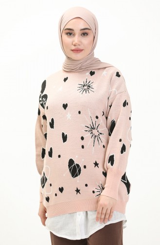 Patterned Sweater 80059-04 Powder Black 80059-04