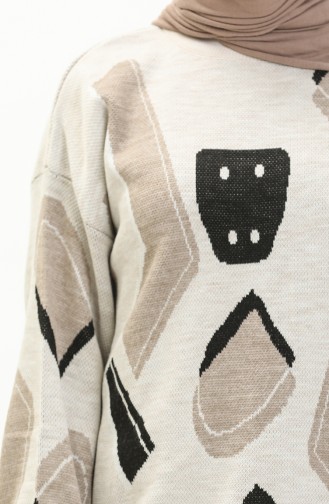 Patterned Sweater 80060-04 Beige 80060-04