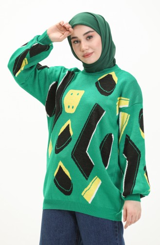 Patterned Sweater 80060-05 Green 80060-05