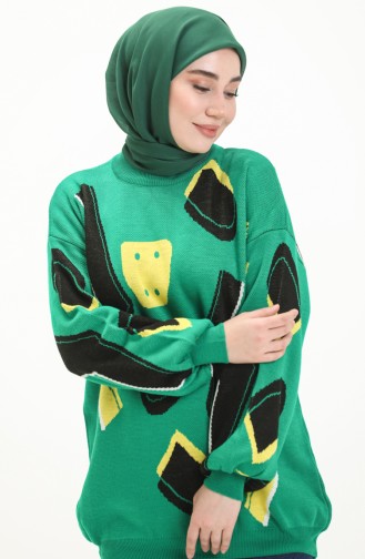 Patterned Sweater 80060-05 Green 80060-05