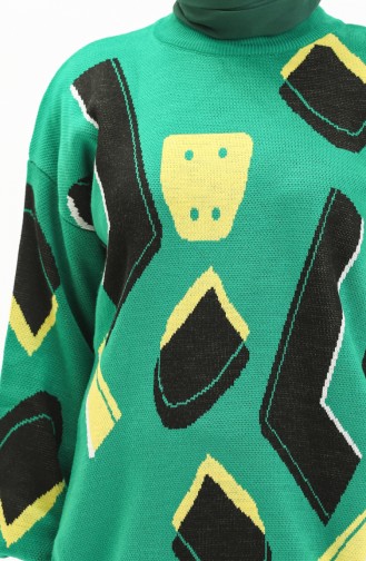 Patterned Sweater 80060-05 Green 80060-05