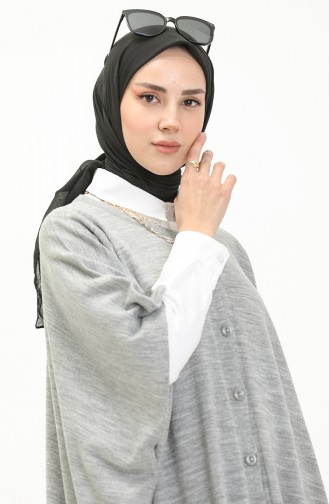 Poncho Boutonné en Maille 3265-08 Gris 3265-08