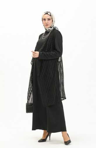 Black İslamitische Jurk 5505-01