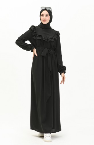 Oyya Robe en Coton et Viscose 238465-01 Noir 238465-01