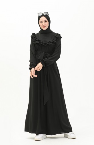 Oyya Robe en Coton et Viscose 238465-01 Noir 238465-01